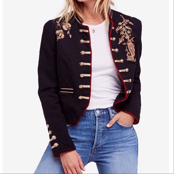 Free People | Embroidered Band Jacket - Picture 2 of 13